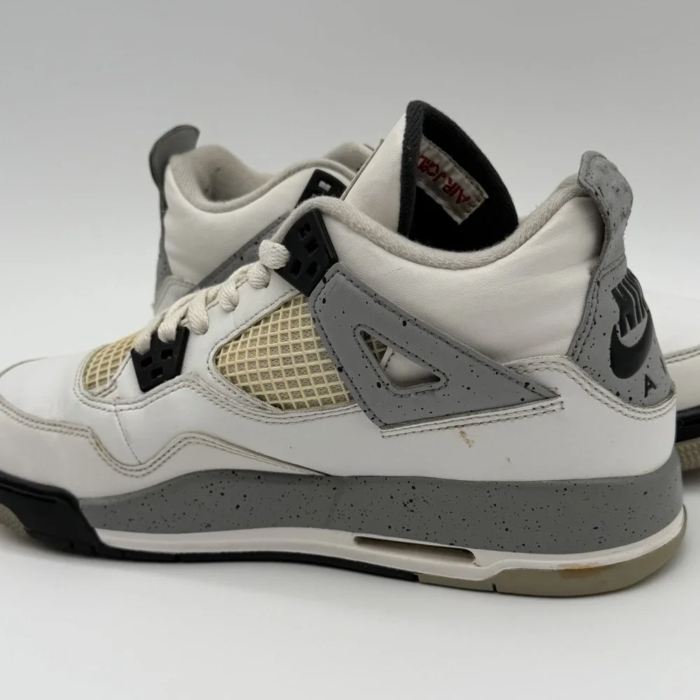 Jordan 4 Retro OG White Cement GS 2016 836016-192 6.5Y/8W Nike Air AUTHENTICATED